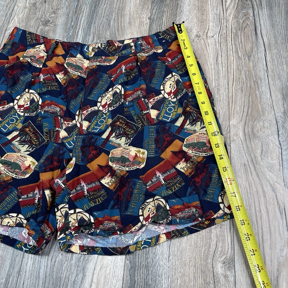 Pantalones Cortos De Colección Polo Ralph Lauren Postales Años 80 Hechos en EE. UU. Para Hombre Talla 35 Foto 2 de 4