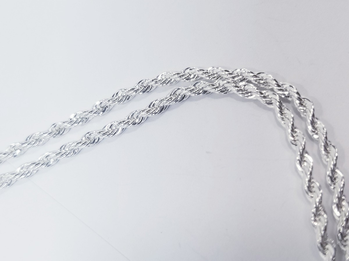 925 Sterling Silver 30'' Chain Necklace 11.3g View 2