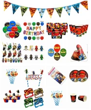 Ninjas Birthday Theme Party Decoration Tableware Range Banner Plates Cups etc