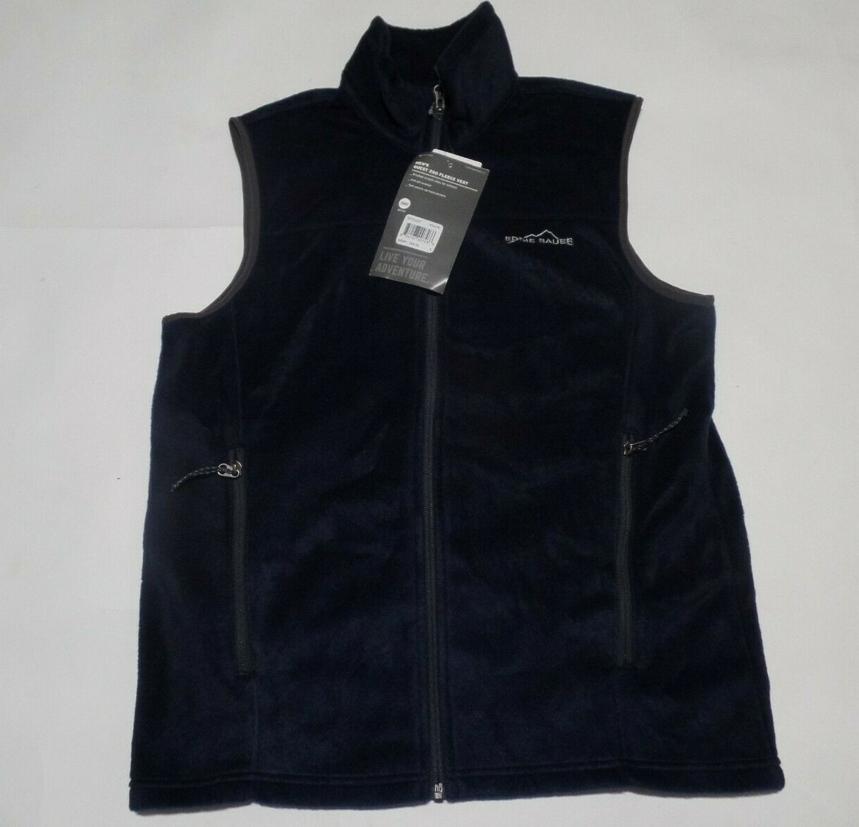 Eddie Bauer Fleece Vest Navy New Nwt 