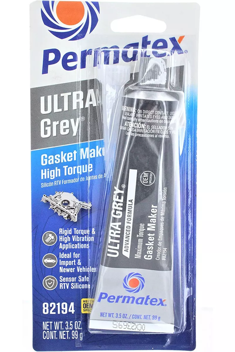 Permatex Ultra Grey RTV Silicone Gasket Maker, 3 oz, 82194