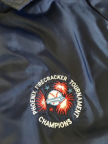 VTG, Men’s Windbreaker, Phoenix Firecracker Tournament, Navy, Flannel Lining, L - Picture 2 of 12