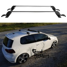 Car Roof Rack Cross Bars 43.3 Luggage Cargo Carrier Lock For Vw Golf Mk6 Mk7