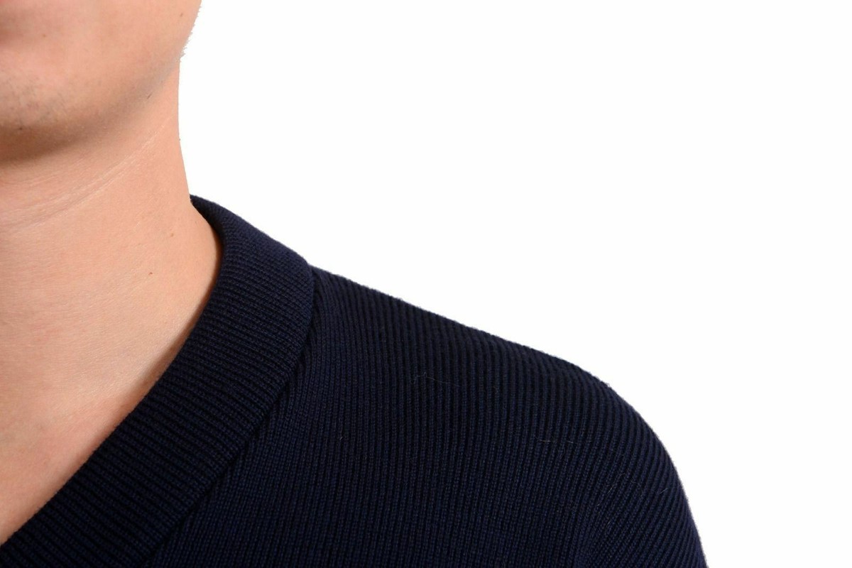 Prada Men's 100% Wool Navy Blue V-Neck Sweater Size Small | eBay