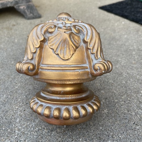 Vintage Rowley Alexa Stair Steps Finial Gold Wood Custom Decorative Hardware - Picture 3 of 10
