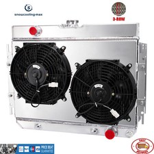 3rows Radiatorshroud Fan For 1963-1968 Chevy Impala Bel Air Chevelle El Camino.