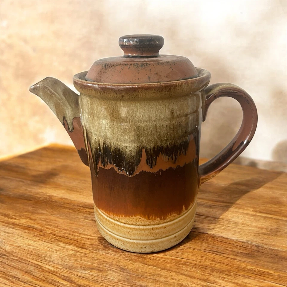 Vintage 1970s Ashdale Pottery Tea / Coffee Pot, Sugar Bowl, Milk Jug & 4 Mugs - Image 3 of 4