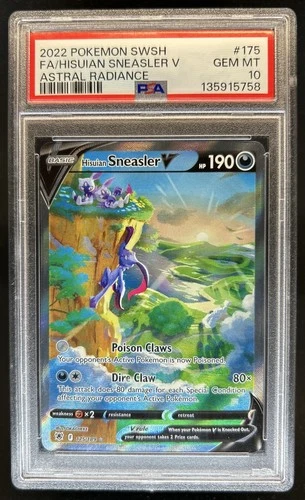 2022 Pokemon SWSH Astral Radiance Hisuian Sneasler V Ultra Rare #175/189 PSA 10