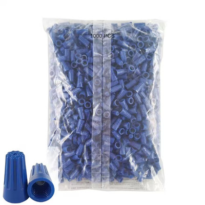 1000PCS Electrical Wire End Connector Ribbed Caps, Small Twist-On Wire Nut and 2