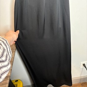 Maison Close Satin Backless Halter Maxi Dress XS Black