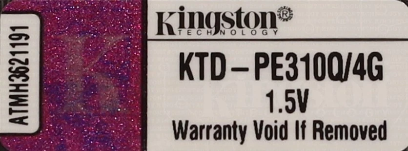 Kingston 4GB PC3-8500 DDR3-1066MHz ECC Registered Server Memory KTD-PE310Q/4G - Image 2 of 2