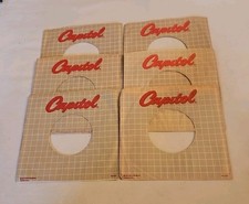 45 RPM 7" RECORD SLEEVES CO. SLEEVE 6 PACK SEE PHOTOS Capitol Records SLV339