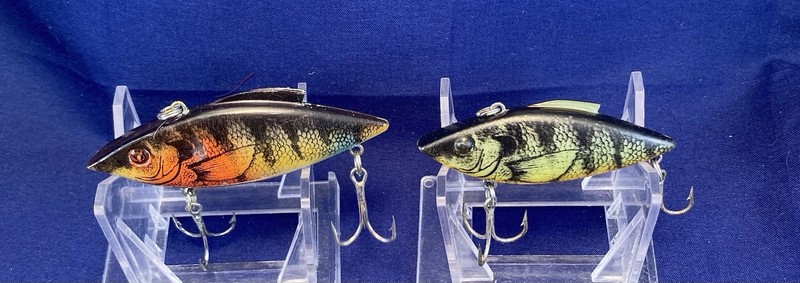 Vintage Bill Lewis Rat-L-Traps  Two(2)  Perch Patterns