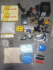 Tattoo Kit Machine Gun Color Ink Power Supply Needle More