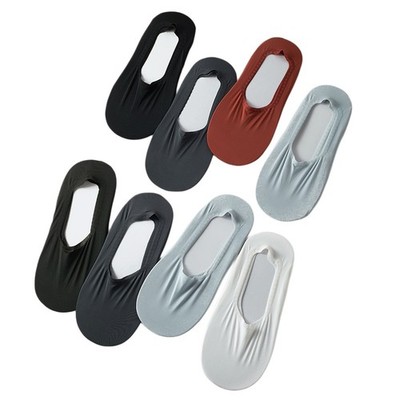 5 Pairs Men Summer Breathable Socks Non Slip No Show Invisible Thin Boat Socks
