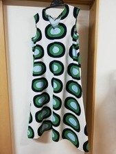 UNIQLO Marimekko V-Neck Dress Sleeveless Green Japan Size L (US M)