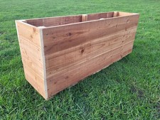 Large Long Narrow Planter Box Garden Wooden Trough Veg Wood Flower Boxes 3 SIZES