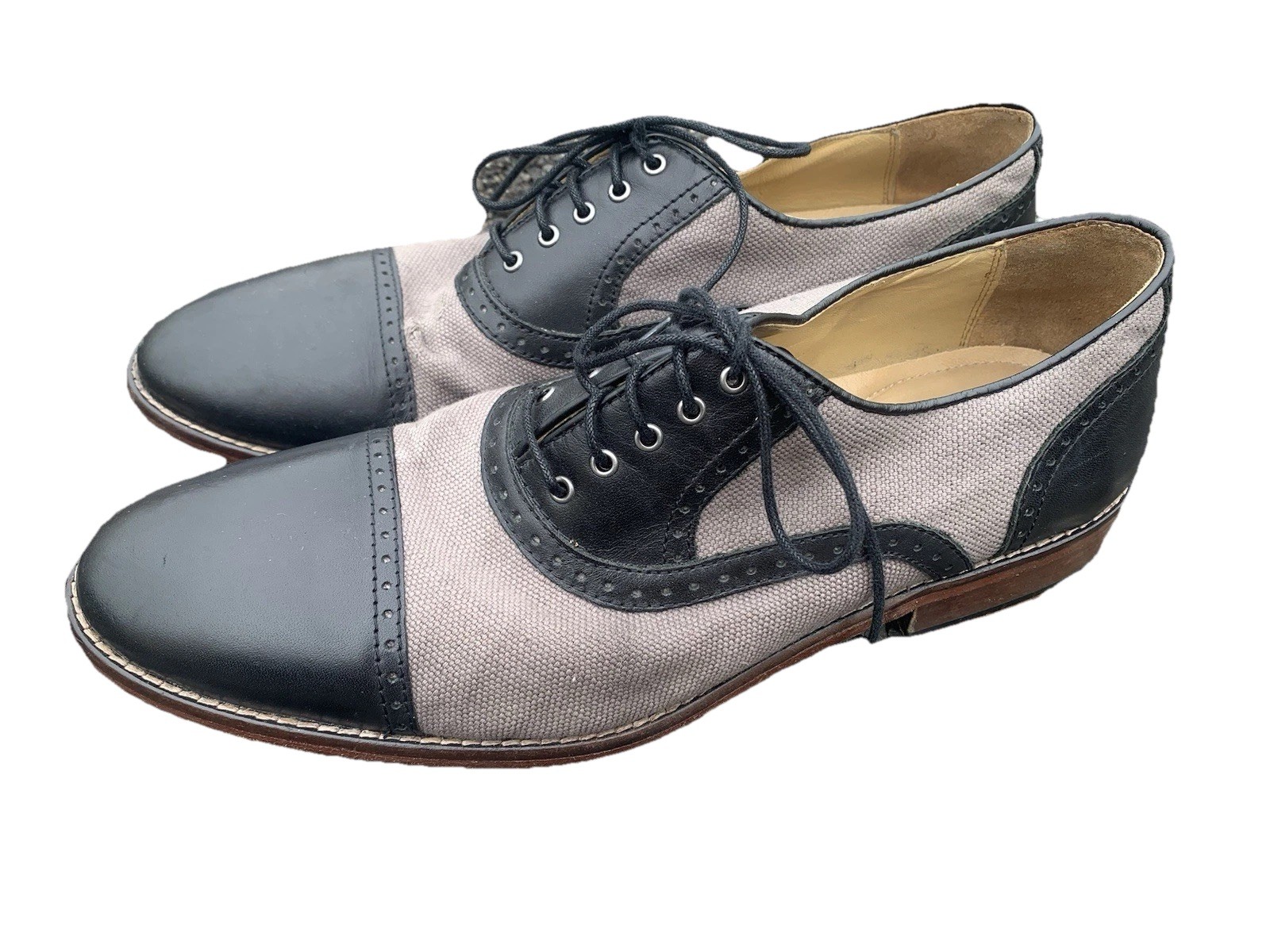 SAOLA JOHNSTON & MURPHY scarpe eleganti uomo pelle di pecora punta a cappuccio grigio 20 8627 J&M taglia 9M