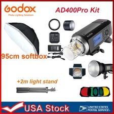 Godox AD400Pro 400Ws outdoor flash Honeycomb gels 95cm softbox 2m tripod Kit