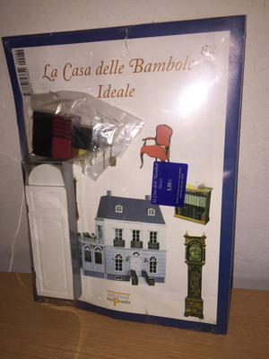 Del Prado Puppenhaus Nr. 82 Puppenhaus MÖBEL weiß schmal + BÜCHER