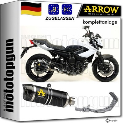 ARROW KOMPLETTANLAGE OP THUNDER ALUMINIUM SCHWARZ C YAMAHA XJ6 2009 09 2010 10