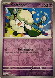 Cottonee 034/091 Reverse Holo Common SV: Paldean Fates