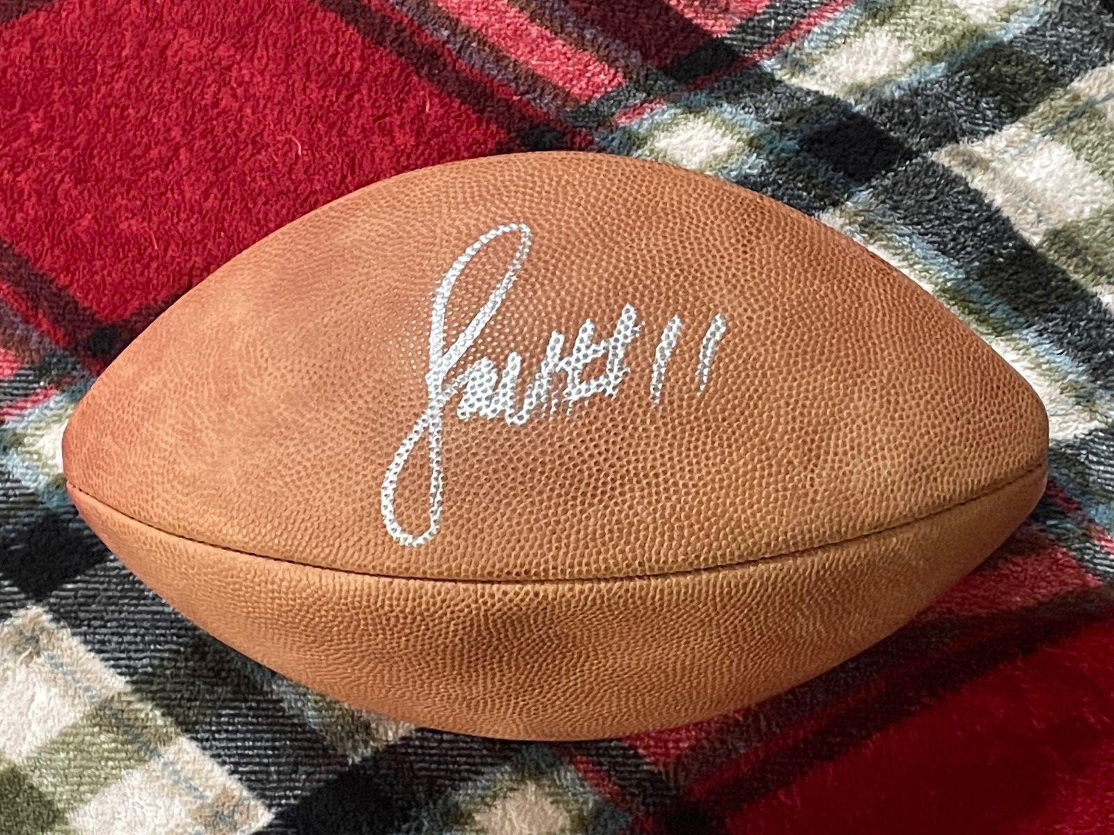 Larry Fitzgerald Autographed Signed Arizona Cardinals Official NFL Leather Tagliabue 