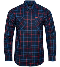 DIXXON Flannel "Blood Stripe" Men's MEDIUM US Marines 250th Tribute Plaid Shirt