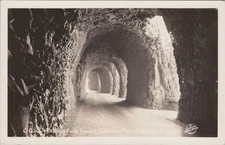 Mitchell's Point Tunnel Columbia River Highway Oregon OR Sawyer RPPC Postcard