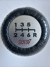 Subaru Impreza Wrx Sti Leather Shift Knob 6 Speed Great Condition Oem Used