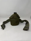 US Military WW2 Era Metal Water Canteen with Canvas Pouch and Cup Set 1945