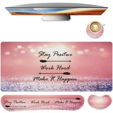 Desk Mat Pad XXL Large Gaming Mouse Pad with Wrist Rest Wrist Support 4in1 De...