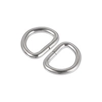 100Stk. Metall D-Ring 13Mm D-Ringe Schnalle FüR Hardware Taschen GüRtel Silber