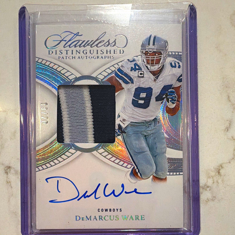 2025 Panini Flawless DeMarcus Ware Cowboys Jersey Patch Auto Silver /20