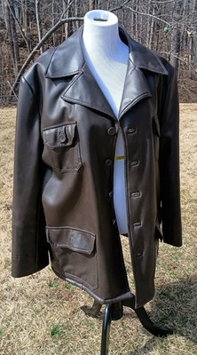 Vintage Outdoor Wear By Samoset Brown Faux Leather Jacket XL- Circa 1970's