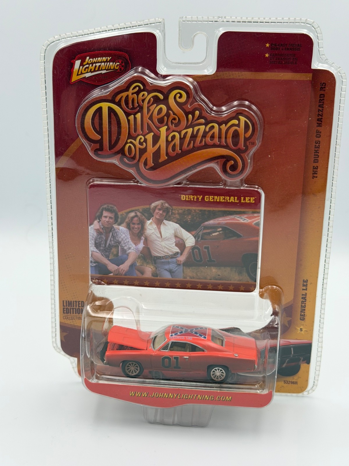 Johnny Lightning Dukes of Hazzard R5 Dirty General Lee Dodge Charger, 1:64, NIB