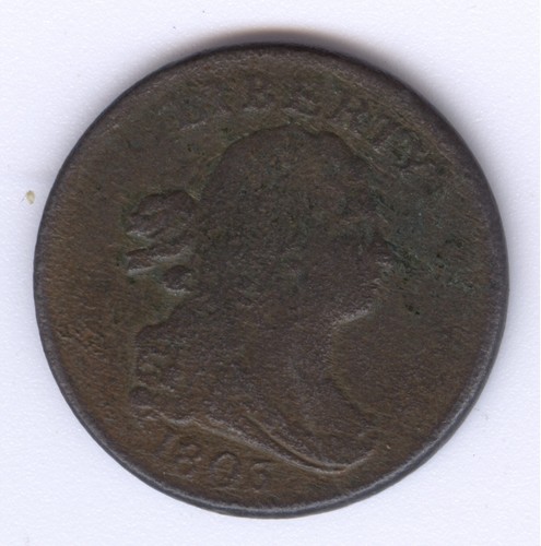 1803 Drapierte Büste halber Cent + Kupfer + keine Reserve!