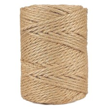 4mm Jute Twine, 328 Feet Braided Natural Jute Rope,Brown Jute Burlap String H...