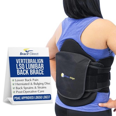 Plus Size VertebrAlign LSO Lumbar Back Brace   Relief for Herniated Discs, Sc...