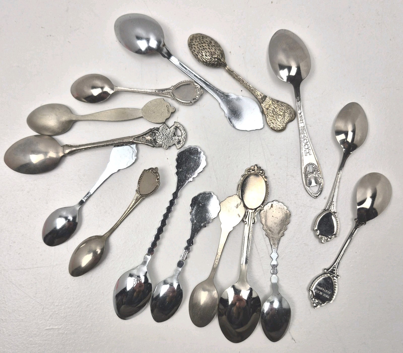 Vtg Lot Of 15 Souvenir Collector Spoons NATIONAL PARKS Unused Starter Set