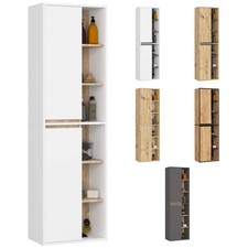 Bad-Hochschrank h&auml;ngend VAMI 50 cm 2 T&uuml;ren 10 Regalb&ouml;den B50xH170xT30 cm