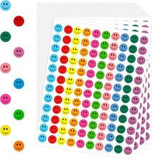 6000 Pieces Smiley Face Stickers, Small Happy Face Stickers, Round Happy Face De