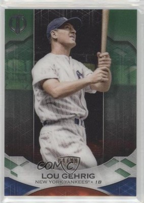 2019 Topps Tribute Green 4/99 Lou Gehrig #5 HOF 6fs
