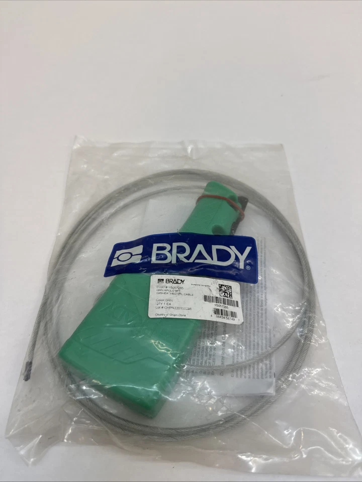 Brady Y5057265 GRN APCLO 8 FT CON CABLE STL FORRADO Foto 2 de 3