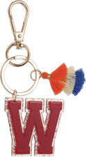 Initial Letter Keychain, Resin Cute Alphabet Keychain with Tassel Pendant Charm