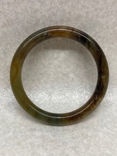 Vintage Natural Stone Power Stone Bangle, Slightly Worn, Unknown Material