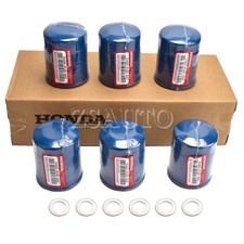6sets Genuine Oil Filters With Drain Plug Washer For Honda Acura 15400-plm-a02