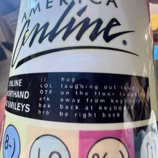 America Online AOL VTG Coffee Mug Original Smileys 1990s Original Emojis