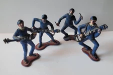 BEATLES SET of FOUR 2.5 inch plastic CAKE DECORATION Topper SWINGERS 1964