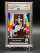 2007 Donruss Elite Matt Hasselbeck Status Die-Cut /8 Jersey Match PSA 6